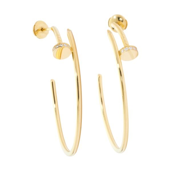 Gold and Diamond Juste un Clou Earrings