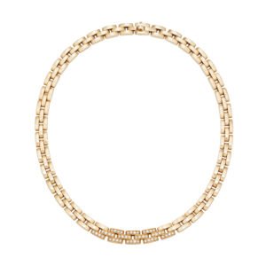 Gold and Diamond Maillon Panthère Collar Necklace