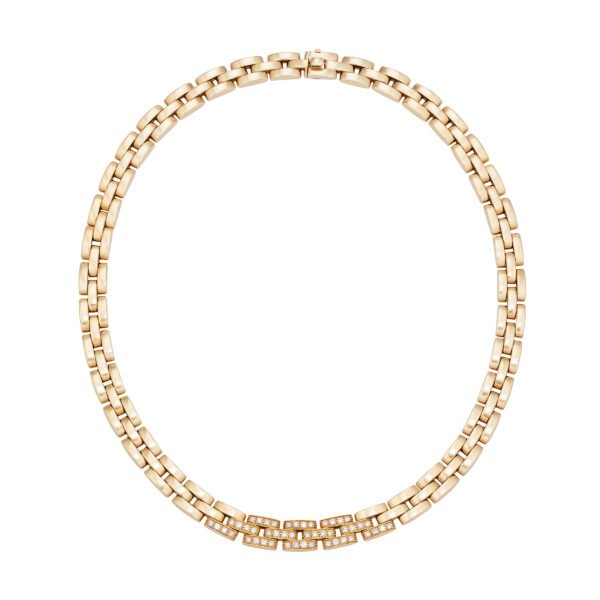 Gold and Diamond Maillon Panthère Collar Necklace