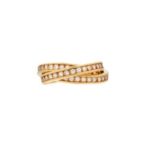 Gold and Diamond Trinity Ring