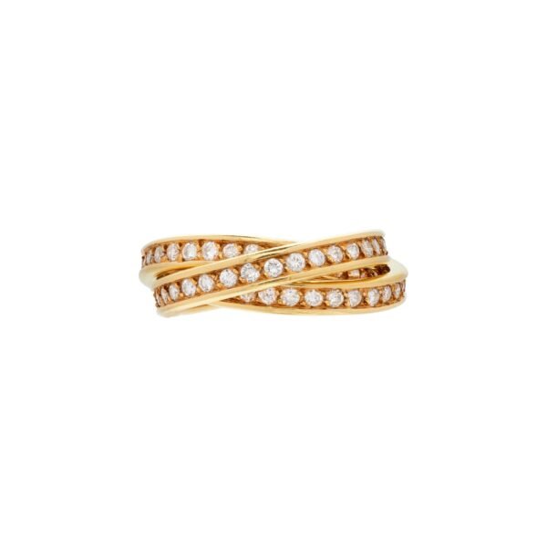 Gold and Diamond Trinity Ring