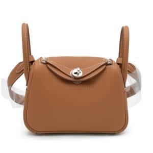 Gold Clemence Mini Lindy II Palladium Hardware, 2024