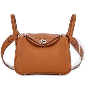 Gold Clemence Mini Lindy Palladium Hardware, 2023