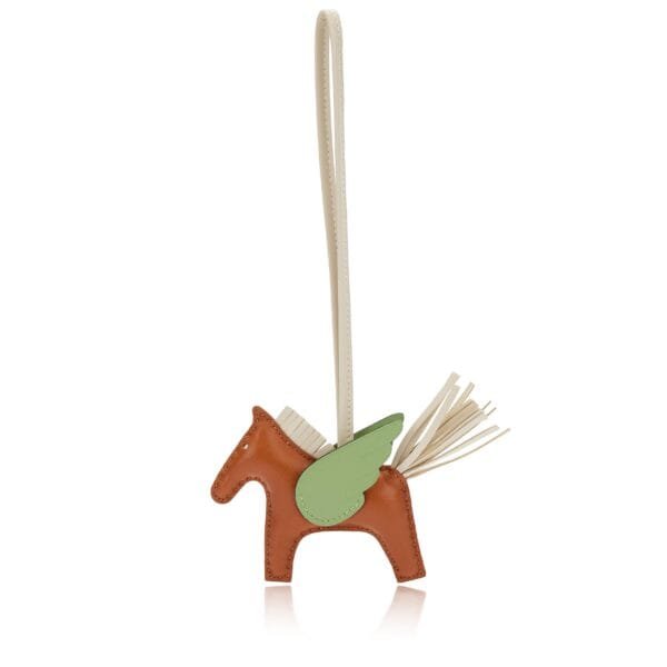 Gold, Craie, Vert Criquet Milo Lambskin and Swift GriGri Rodeo Pegase Charm PM, 2023