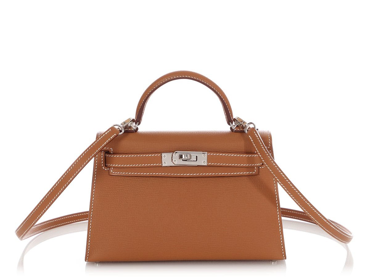 Gold Epsom Mini Kelly 20 II Palladium Hardware, 2024