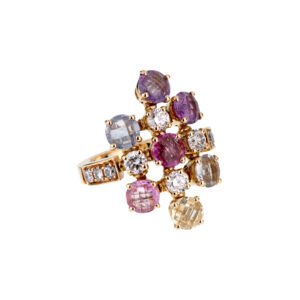 Gold, Gemset and Diamond Ring