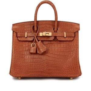 Gold Matte Porosus Crocodile Birkin 25 Gold Hardware, 2024