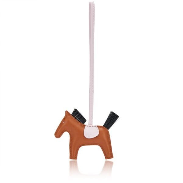 Gold, Mauve Pale and Black Milo Lambskin and Horsehair GriGri Rodeo Charm PM, 2023