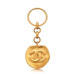 Gold Metal CC Keychain, 1980s