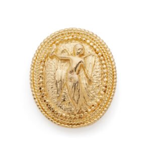 Gold Plated Angel Brooch, 1980s