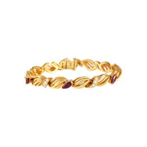 Gold, Ruby and Diamond Bracelet