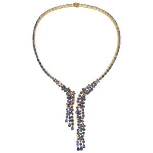 Gold, Sapphire and Diamond Necklace