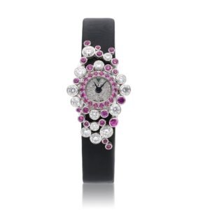 Graff White Gold, Diamond, Pink Sapphire Harmony Wristwatch