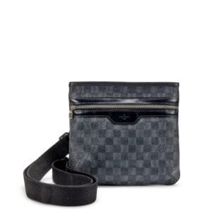 Gray Damier Graphite Coated Canvas Thomas Bag Silver Hardware, 2009