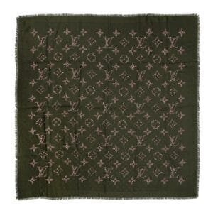 Green and Giant Jungle Monogram Wool and Silk Shawl, 2020