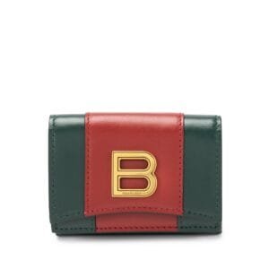 Green and Red Leather Card Case Gold Hardware, 2021