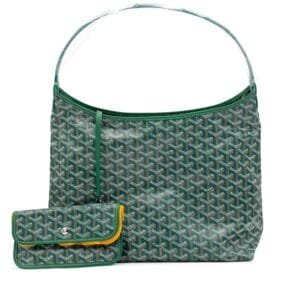 Green Goyardine Canvas and Chevroches Calfskin Boheme Hobo Bag