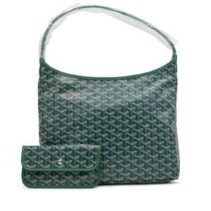 Green Goyardine Canvas and Chevroches Calfskin Boheme Hobo Bag