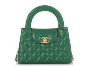 Green Quilted Calfskin Nano Kelly Gold Hardware, 2024