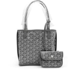 Grey Goyardine Canvas and Chevroches Calfskin Anjou Mini Bag