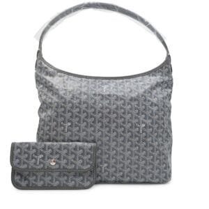 Grey Goyardine Canvas and Chevroches Calfskin Boheme Hobo Bag