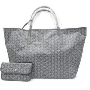 Grey Goyardine Canvas and Chevroches Calfskin Saint Louis GM Bag