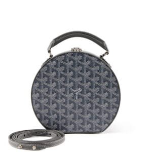 Grey Goyardine Coated Canvas Alto Hatbox Trunk Bag Silver Hardware, 2019