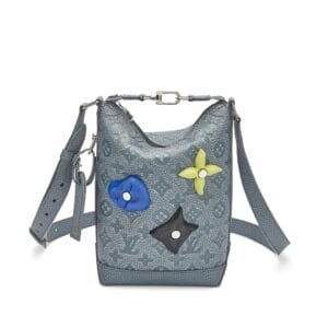 Grey, Green, Blue and Black Monogram Calfskin Hobo Cruiser PM Silver Hardware, 2022