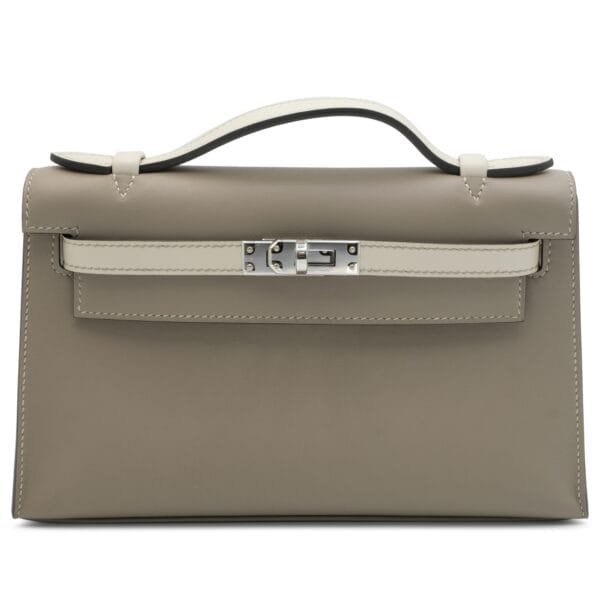 Gris Asphalt and Beton Swift HSS Kelly Pochette Palladium Hardware, 2024