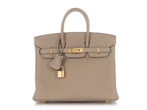 Gris Tourterelle Togo Birkin 25 Gold Hardware, 2022