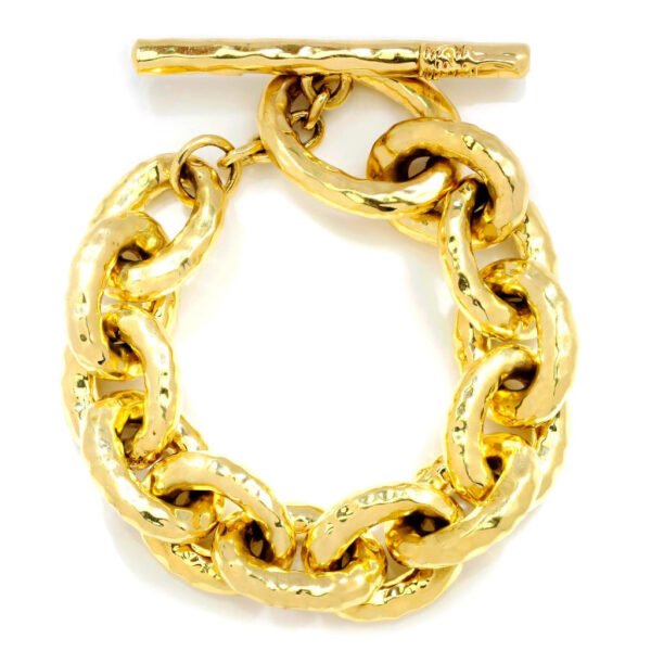 Ippolita Classico Bastille Hammered 18K Gold Link Bracelet