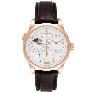 Jaeger-LeCoultre Duometre Quantieme Lunaire (Reference Q6042421). A rose gold manual wind wristwatch with date, moonphase and twin power reserves.