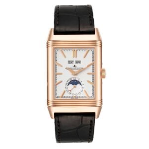 Jaeger-LeCoultre Reverso Tribute Duoface (Reference Q3912420). A rose gold manual wind wristwatch with date, day, month and moonphase. 2017