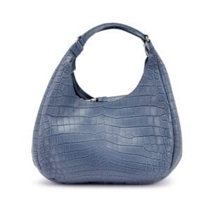 Krim Matte Crocodile Campana Shoulder Bag