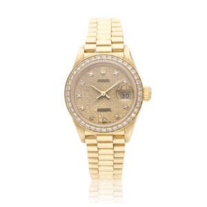 Lady Datejust Reference 69138, a yellow gold automatic wristwatch with date, Circa 1989