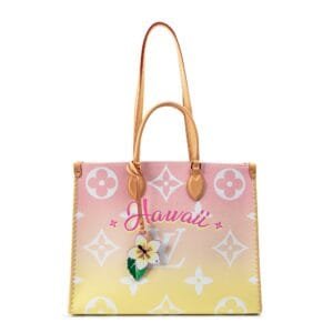 Light Pink Giant Monogram and Raffia By the Pool Hawaii Edition OnTheGo GM Gold Hardware, 2021