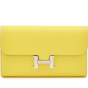 Lime Epsom Long Constance Wallet Palladium Hardware, 2019