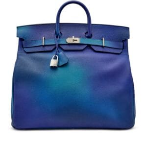 Limited Edition Bleu Nuit & Violet Clemence Cosmos Haut à Courroies 50 Brushed Palladium Hardware, 2020