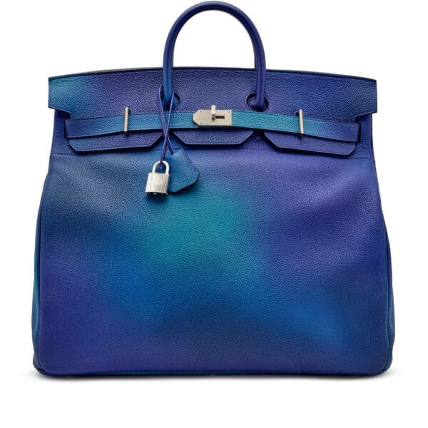Limited Edition Bleu Nuit & Violet Clemence Cosmos Haut à Courroies 50 Brushed Palladium Hardware, 2020