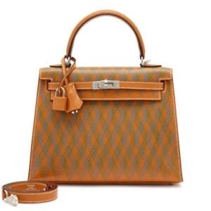 Limited Edition Naturel Sable Butler Sellier Losanges Kelly 25 Palladium Hardware, 2023