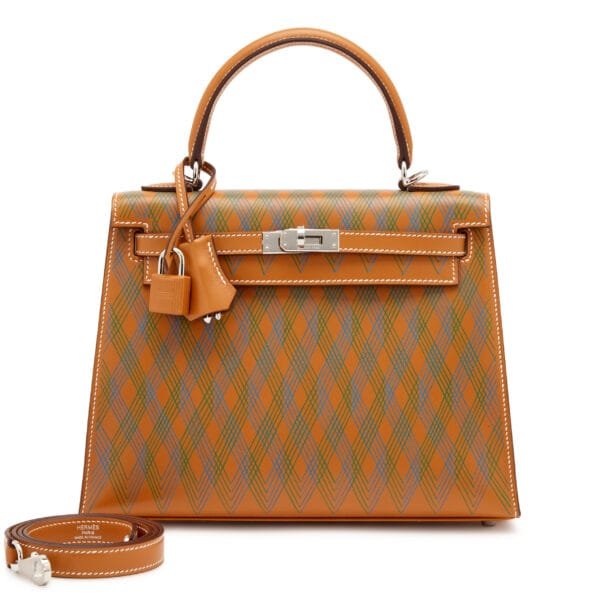 Limited Edition Naturel Sable Butler Sellier Losanges Kelly 25 Palladium Hardware, 2023