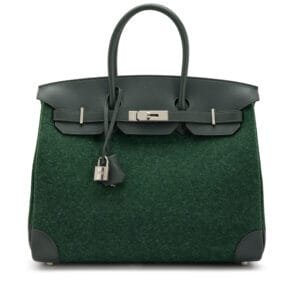 Limited Edition Vert Cypress Swift and Vert Anglais Feutre Wool Birkin 35 Palladium Hardware, 2019