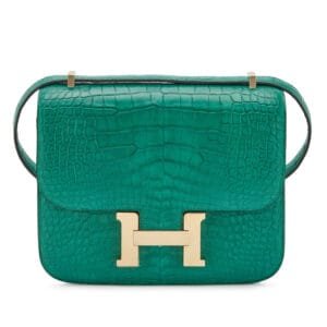 Malachite Matte Alligator Constance 18 Gold Hardware, 1998