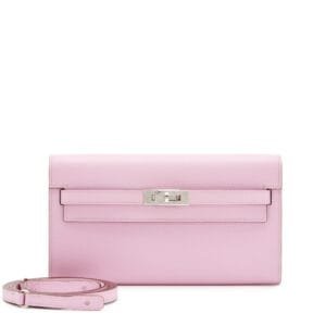 Mauve Sylvestre Epsom Kelly-To-Go Wallet Palladium Hardware, 2021