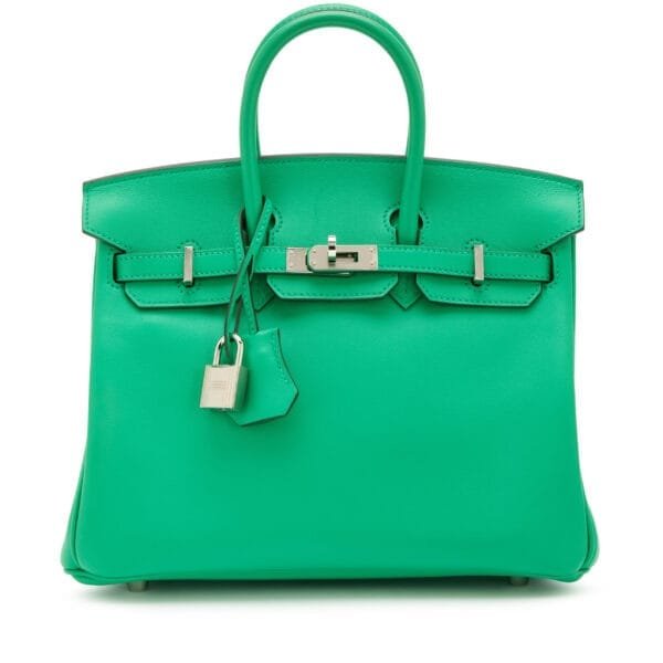 Menthe Swift Birkin 25 Palladium Hardware, 2021