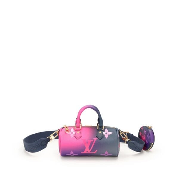 Midnight Fuchsia Coated Canvas Papillion BB Gold Hardware, 2021-2022