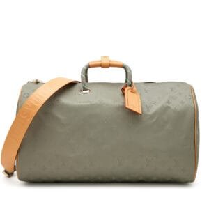 Monogram Titanium Keepall Bandouliere 50 Gold Hardware, 2018