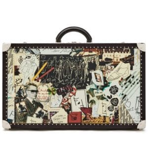 Multicolor Karl Kollage Travel Trunk Silver Hardware, 2019