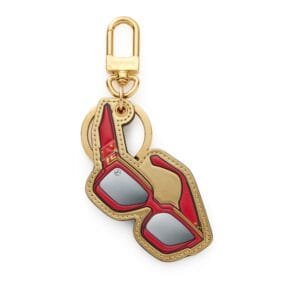 Multicolor Monogram Coated Canvas and Leather Millionaire Sunglasses Keychain Gold Hardware