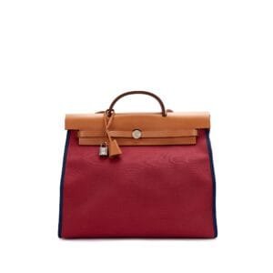 Natural Vache Hunter and Rouge Grenat and Bleu Saphir Toile Herbag 39 Palladium Hardware, 2014